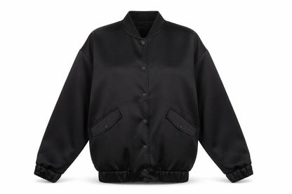 River Island Women's Black Bomber Jacket Size 6