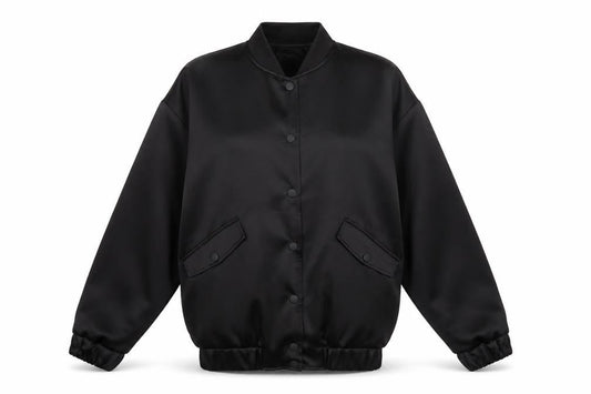 River Island Women's Black Bomber Jacket Size 6