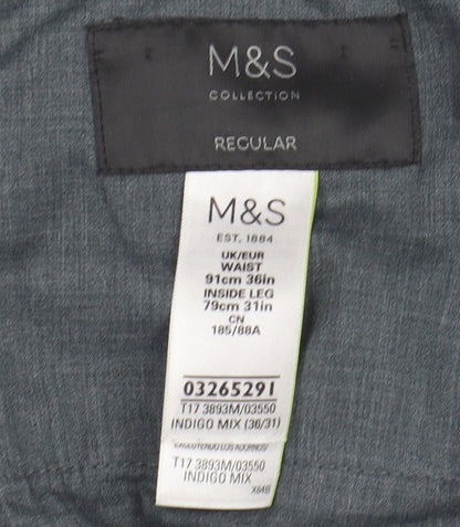 Marks & Spencer Men's Blue Dress Pants Size L