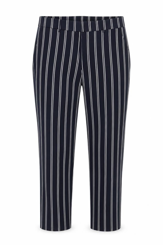 H&M Women's Black Striped Ankle Trousers Size 8