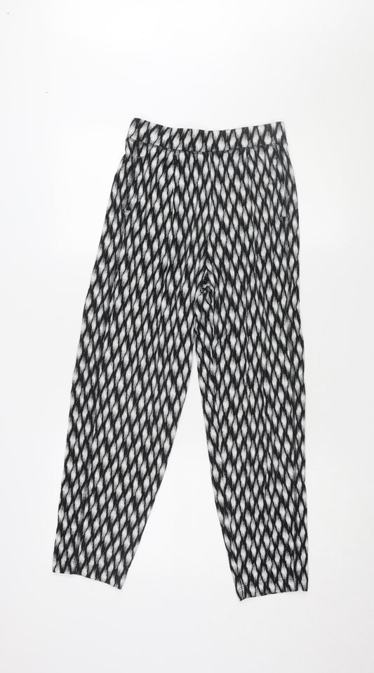 Marks and Spencer Women's Black Trousers, Size 6, Geometric