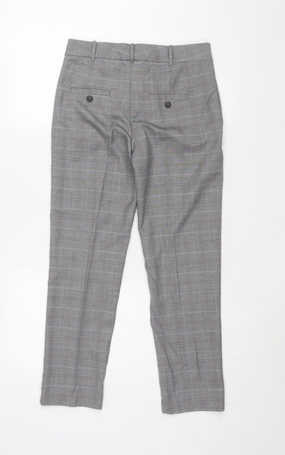 Mango Grey Check Dress Pants, Size 6, Women's Formal