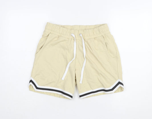boohooMAN Men's Beige Sweat Shorts, Size S, Summer
