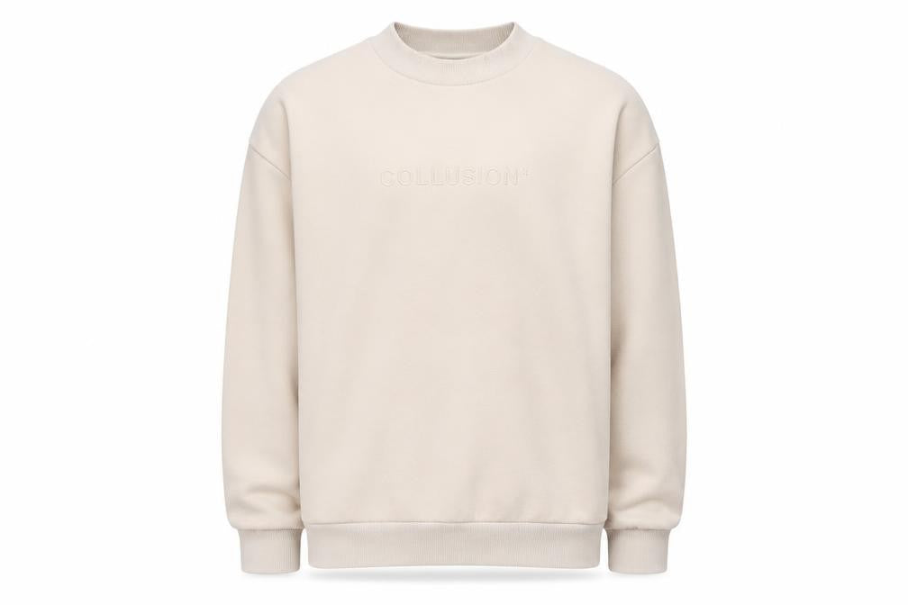 COLLUSION Men's Beige Pullover Sweatshirt S