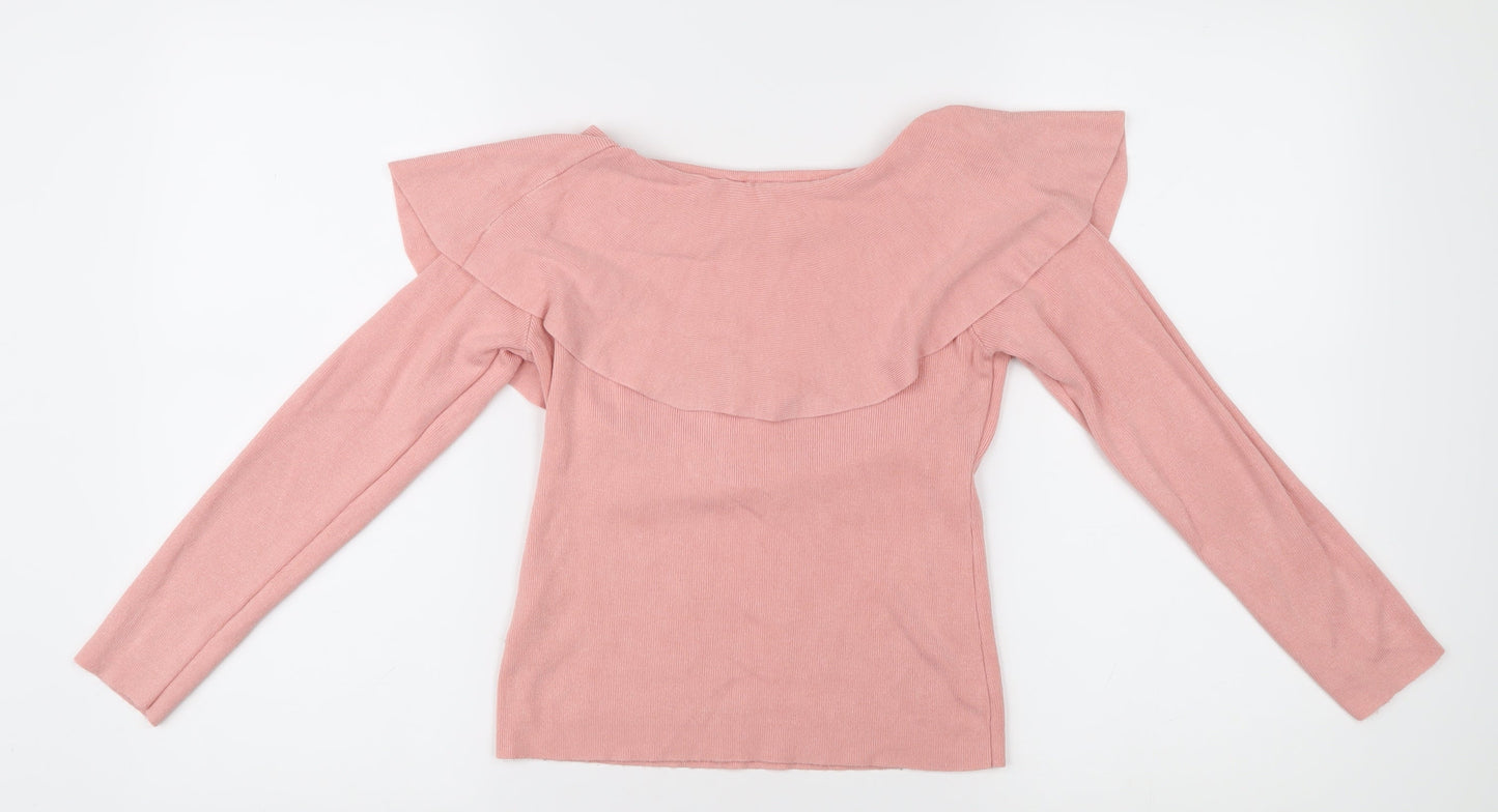 Blue Vanilla Women's Pink Pullover Jumper - Size S