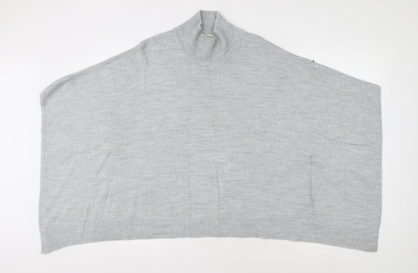 Oasis Women's Grey High Neck Cape Style Jumper S