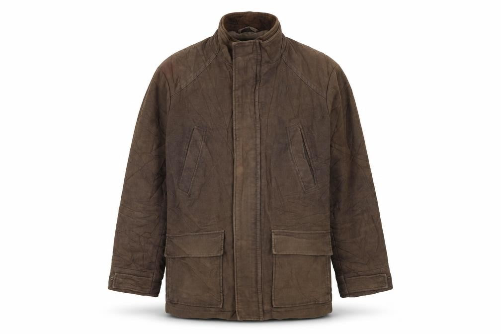 Thomas Nash Men's Brown Coat Medium Cotton Blend