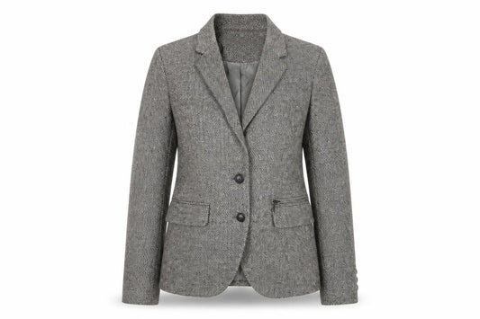 Collection by Jackpot Women’s Grey Herringbone Blazer