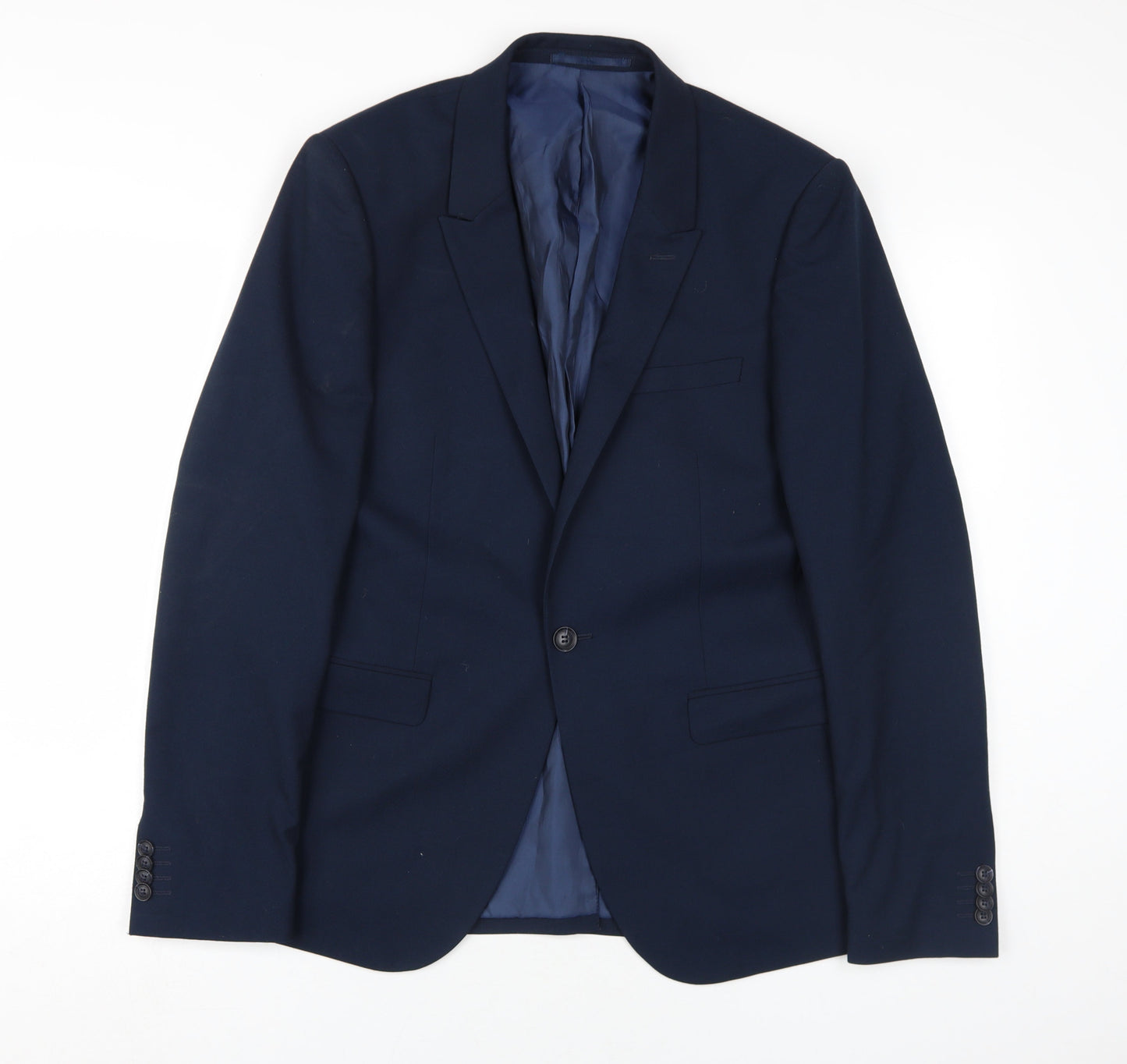 Topman Men's Blue Blazer, Size 40R, Regular Fit