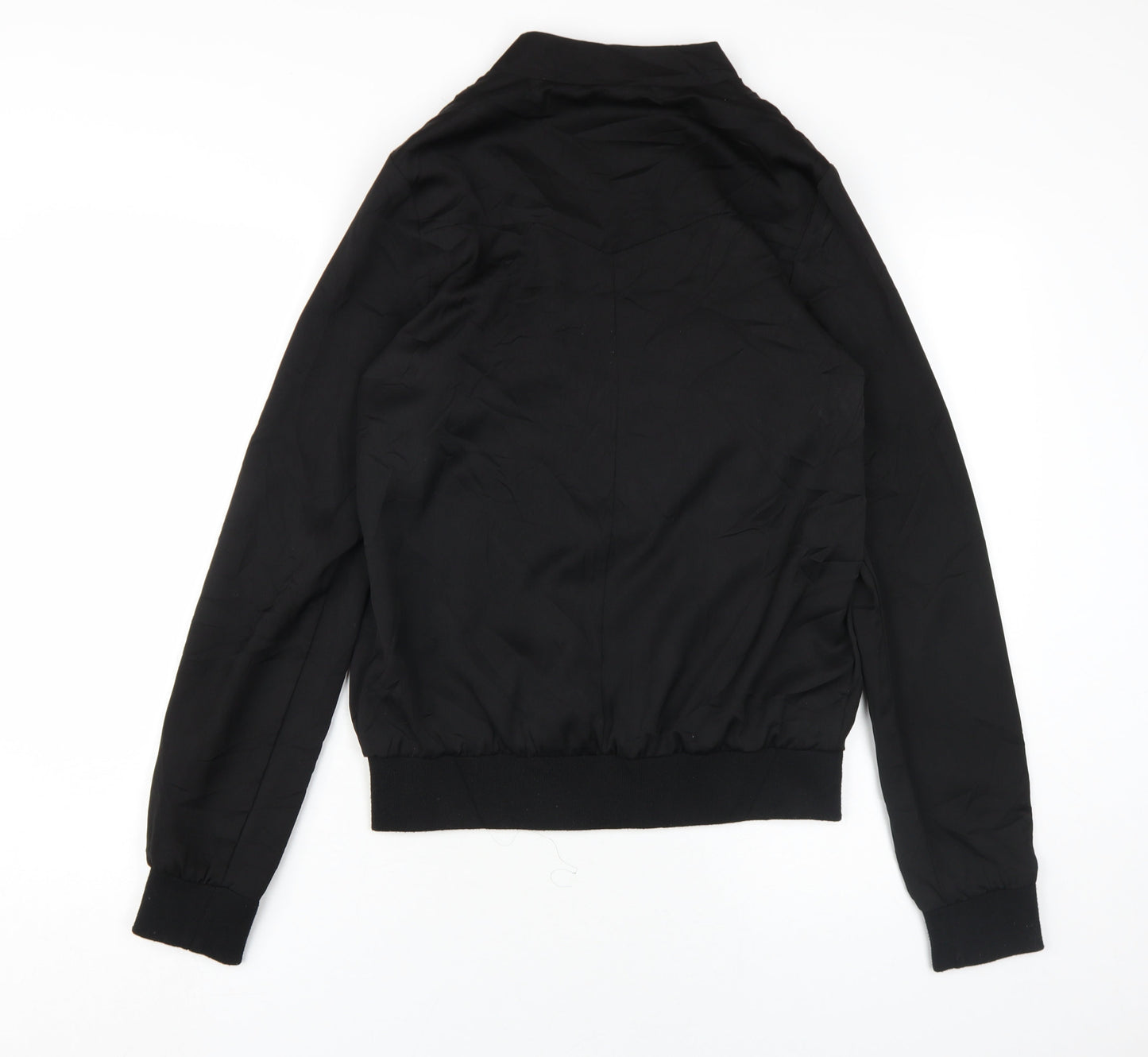 Next Tall Women's Black Bomber Jacket Size 8