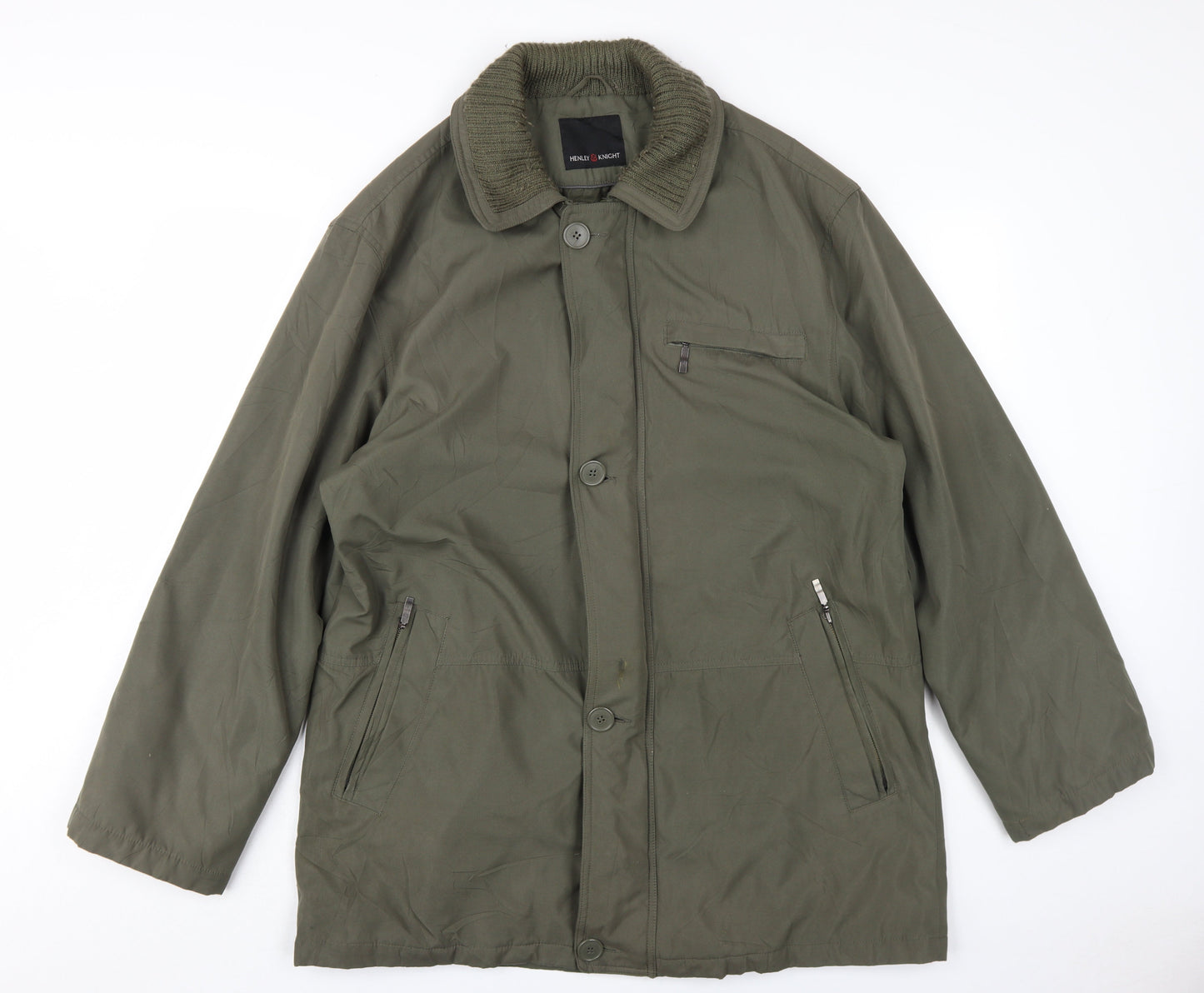 Henley & Knight Men's Green Military Jacket L