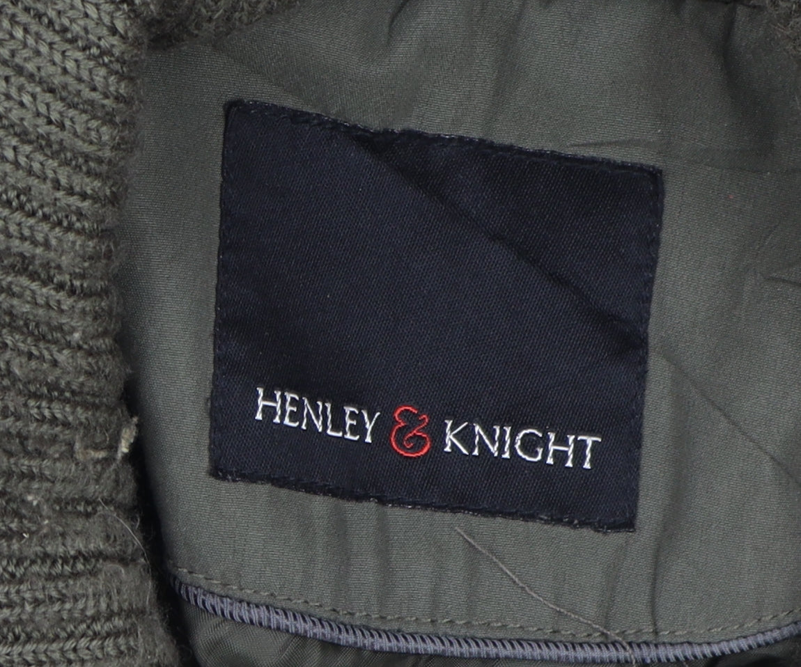 Henley & Knight Men's Green Military Jacket L