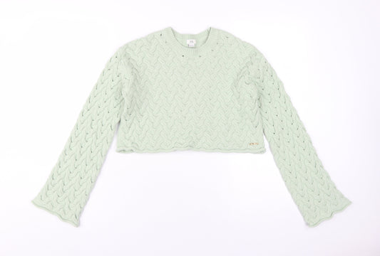 River Island Girls Green Pullover Jumper 13-14 Years
