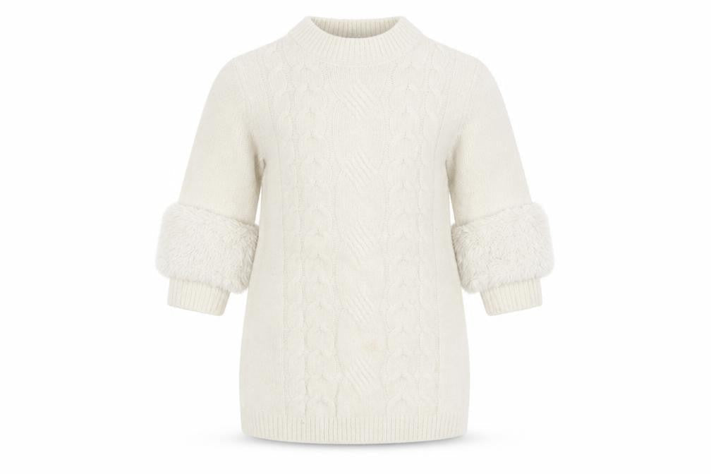 River Island White Knit Dress Girls Baby 18-24 Months