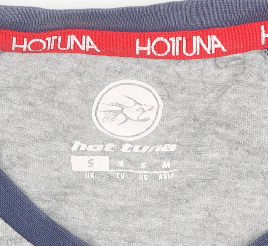 Hot Tuna Men's Grey & Blue S Cotton T-Shirt