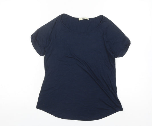 Oasis Women's Blue Basic T-Shirt, Size S, Round Neck
