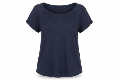 Oasis Women's Blue Basic T-Shirt, Size S, Round Neck