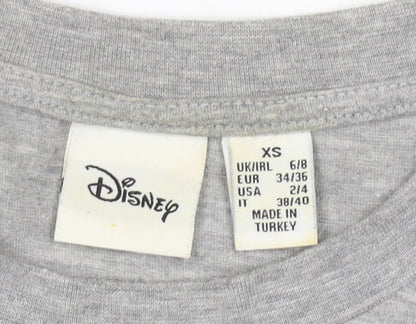 Preloved Disney Unisex Grey Stitch T-Shirt XS - Detail