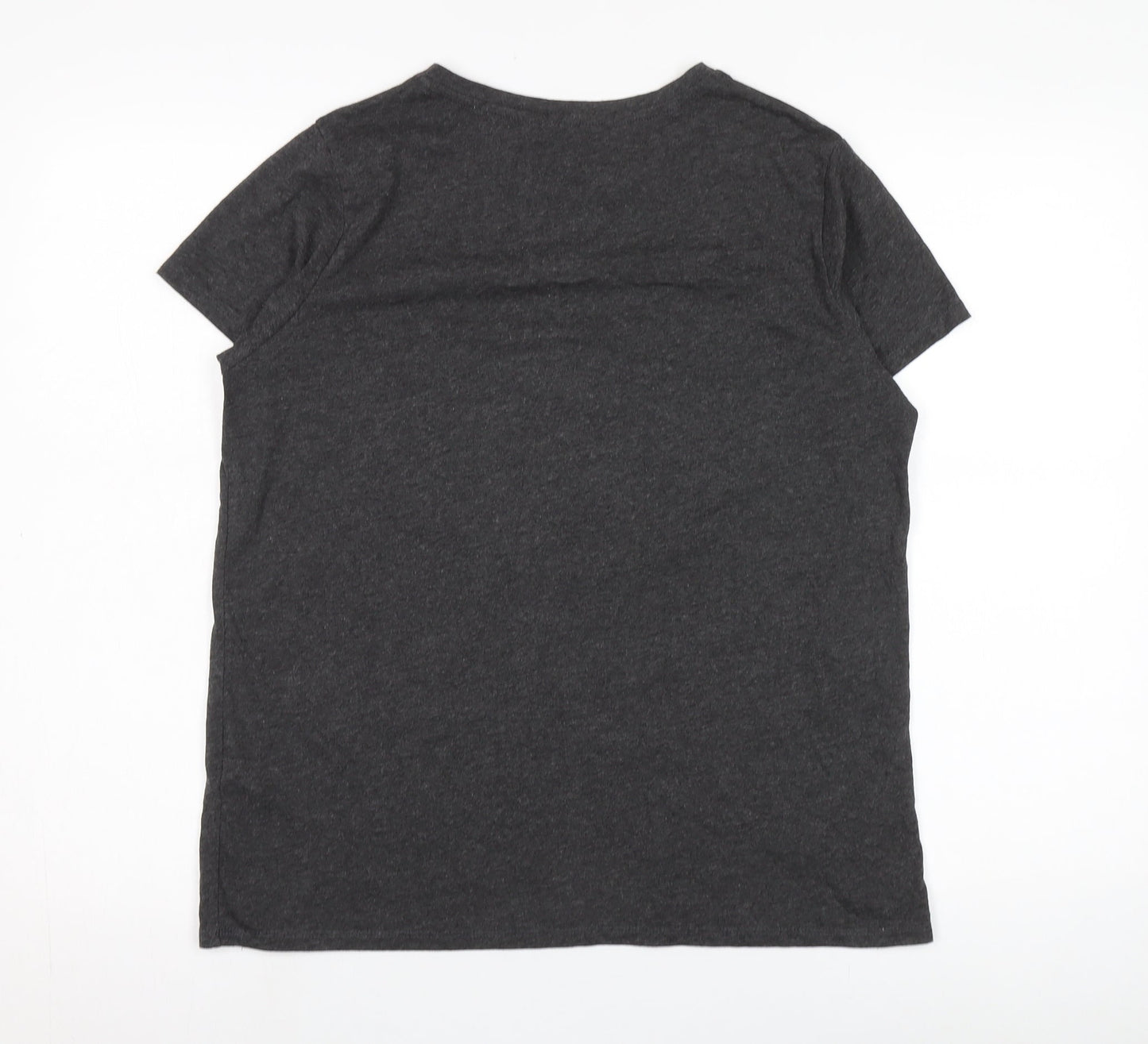 Marvel Grey Captain Marvel T-Shirt, Unisex Adults S