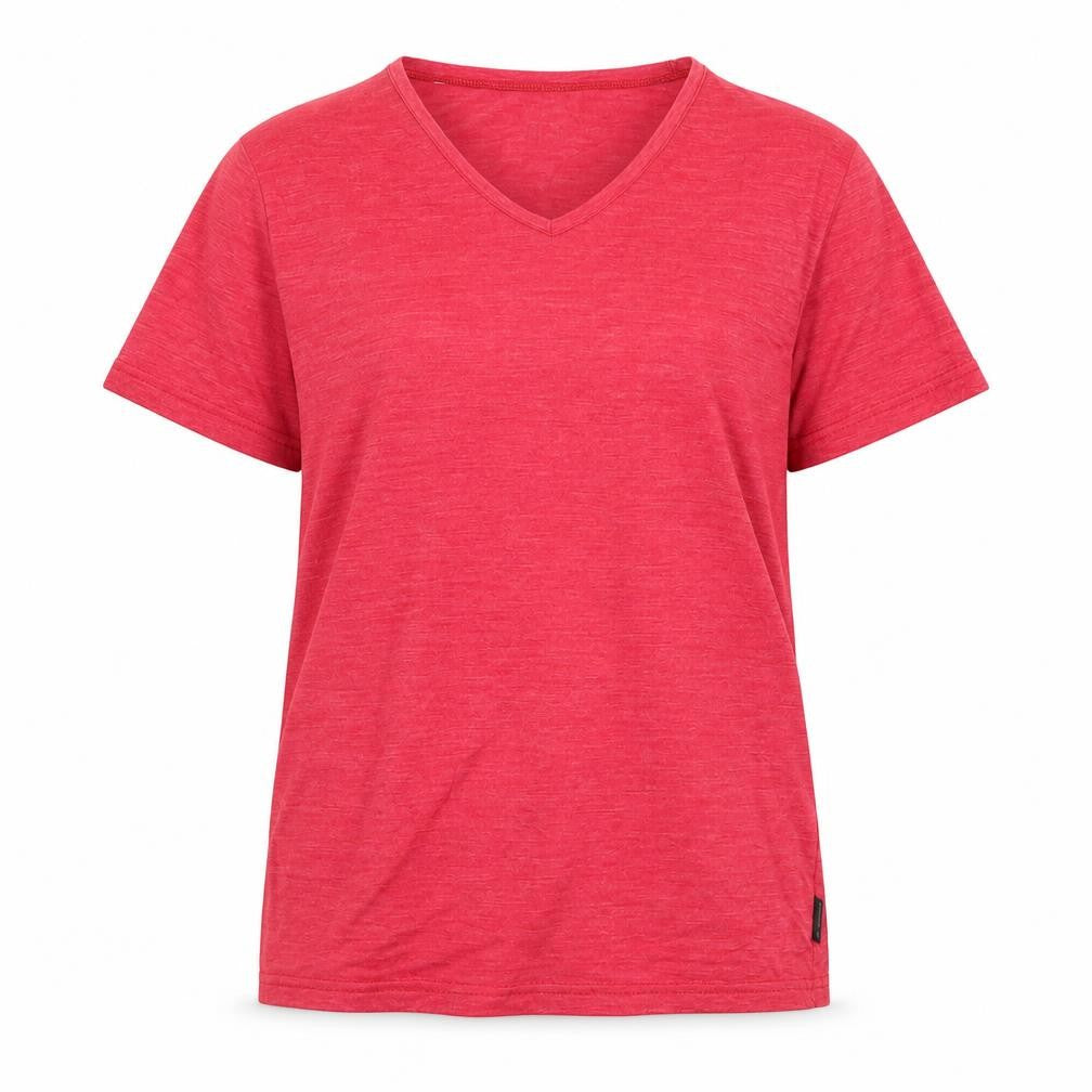 Decathlon Women's Red V-Neck Basic Tee Size M