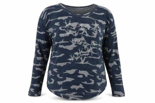 Marie Lund Women’s Camouflage Blue 2XL Jersey T-Shirt