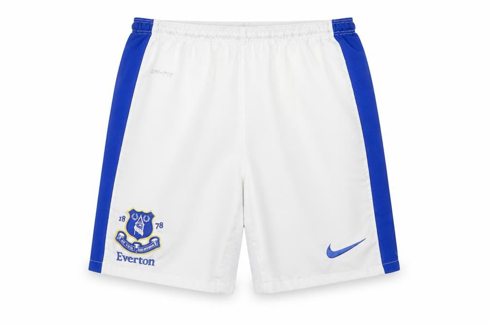 Nike Boys White & Blue Football Shorts, Size 8-10 Years