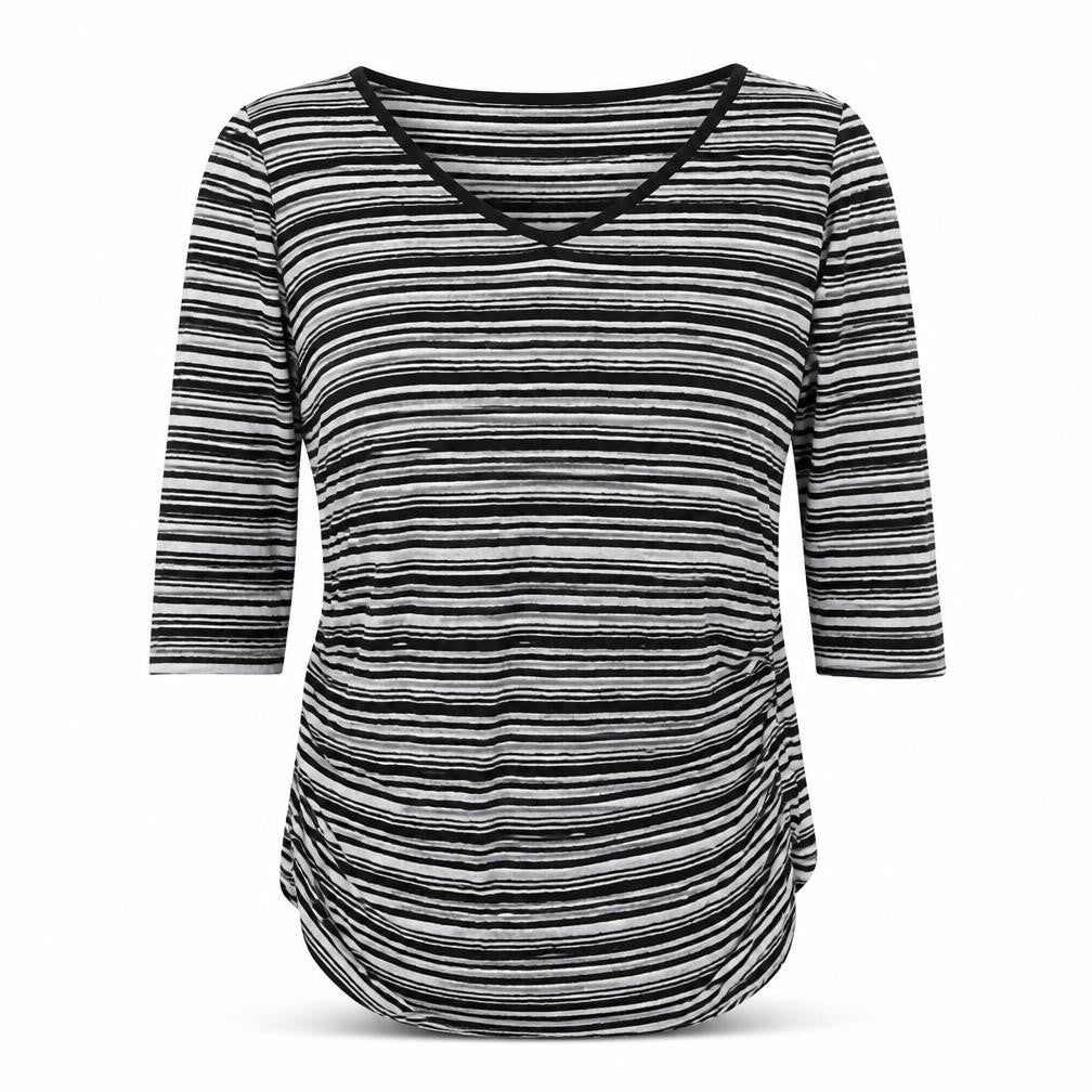 Red Herring Maternity Black & White Striped T-Shirt, Size 10