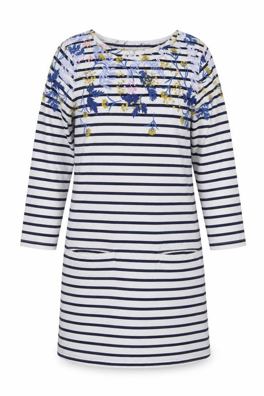 Joules Women's Multicoloured Striped Dress Size 10