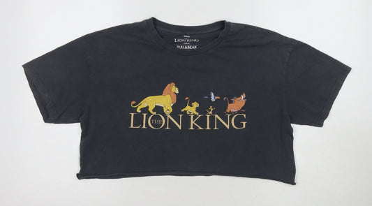 Pull&Bear The Lion King Cropped T-Shirt Black M