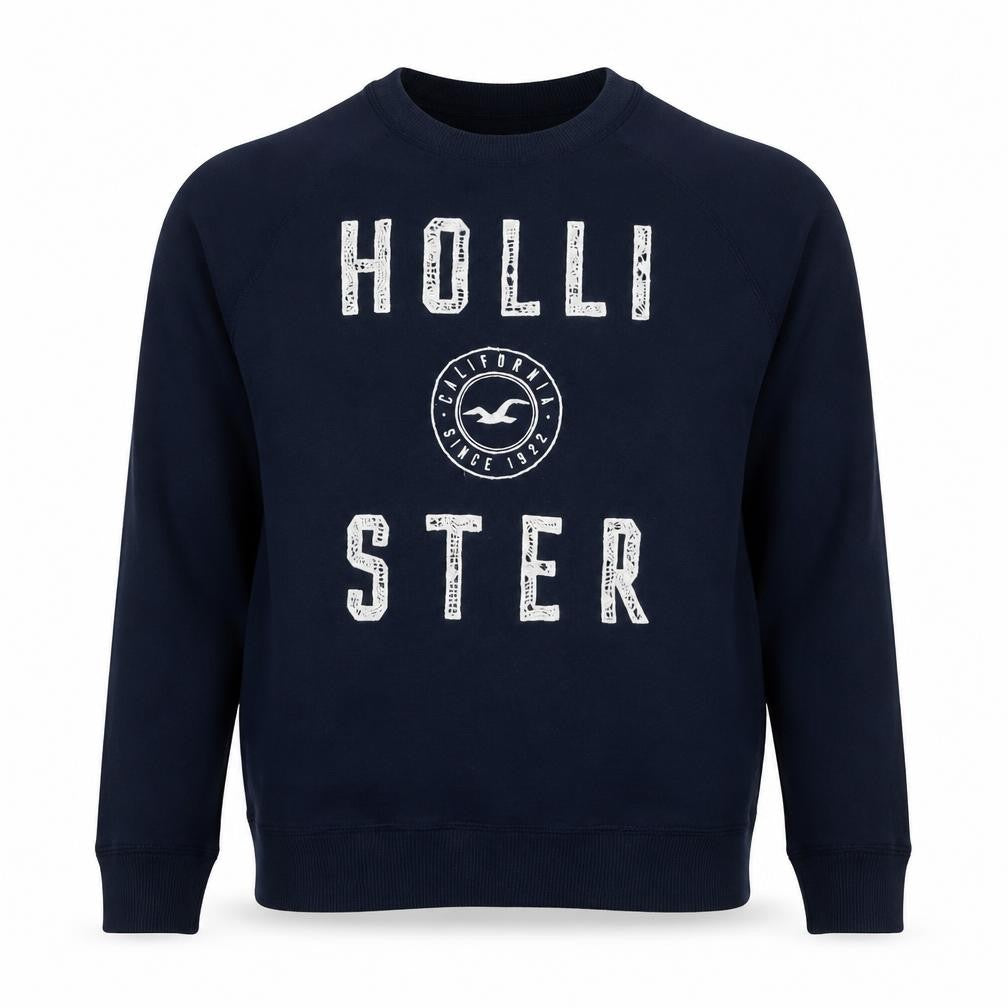 Hollister Men's Blue Graphic Pullover Sweatshirt S