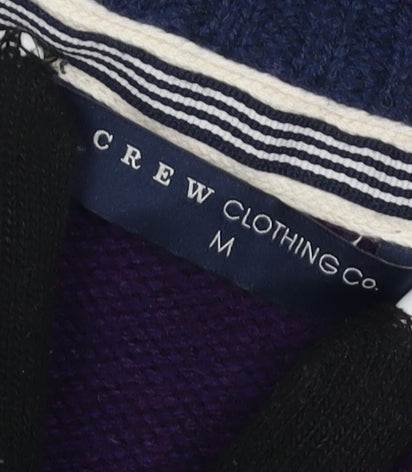 Close-up detail of Crew Clothing Women's Purple Wool Blend High Neck Pullover M