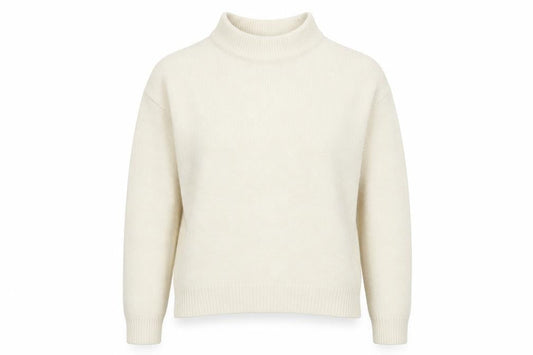 Brave Soul Women's Ivory Mock Neck Jumper XS