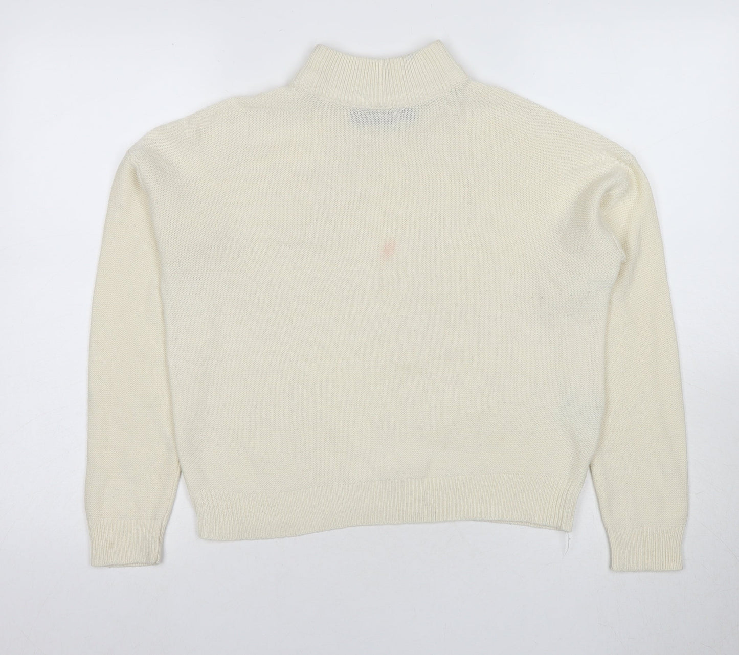 Brave Soul Women's Ivory Mock Neck Jumper XS