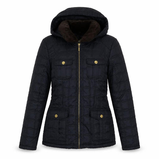 New Look Black Women's Puffer Jacket Size 10