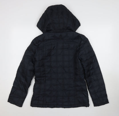 New Look Black Women's Puffer Jacket Size 10