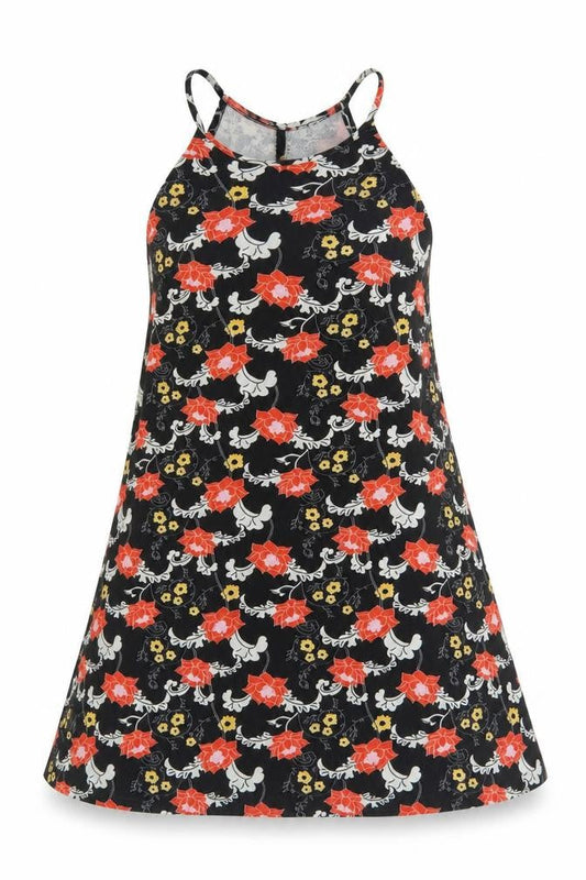 Zara Women’s Black Floral A-Line Dress Size 12
