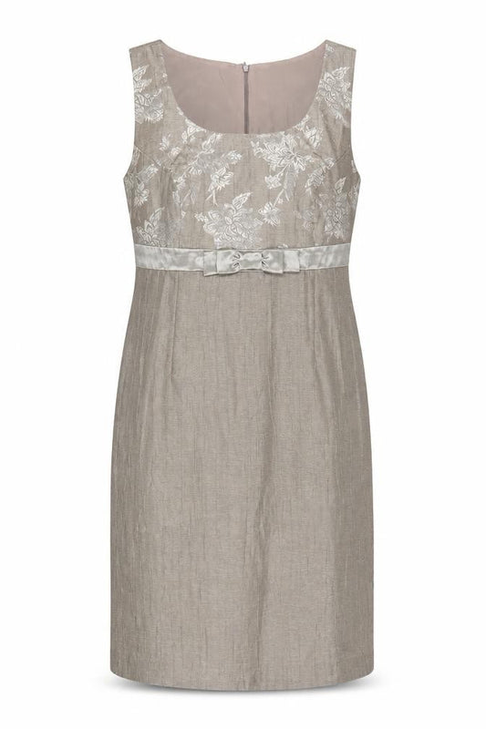 Roman Originals Women's Beige Floral Sheath Dress