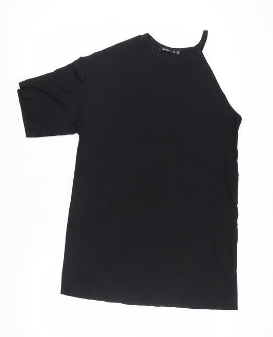 Bershka Women's Black T-Shirt Dress Size M