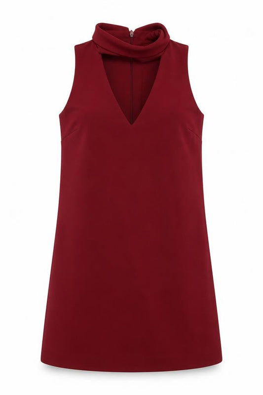 New Look Women's Red Sleeveless Dress UK 10 Cowl Neck