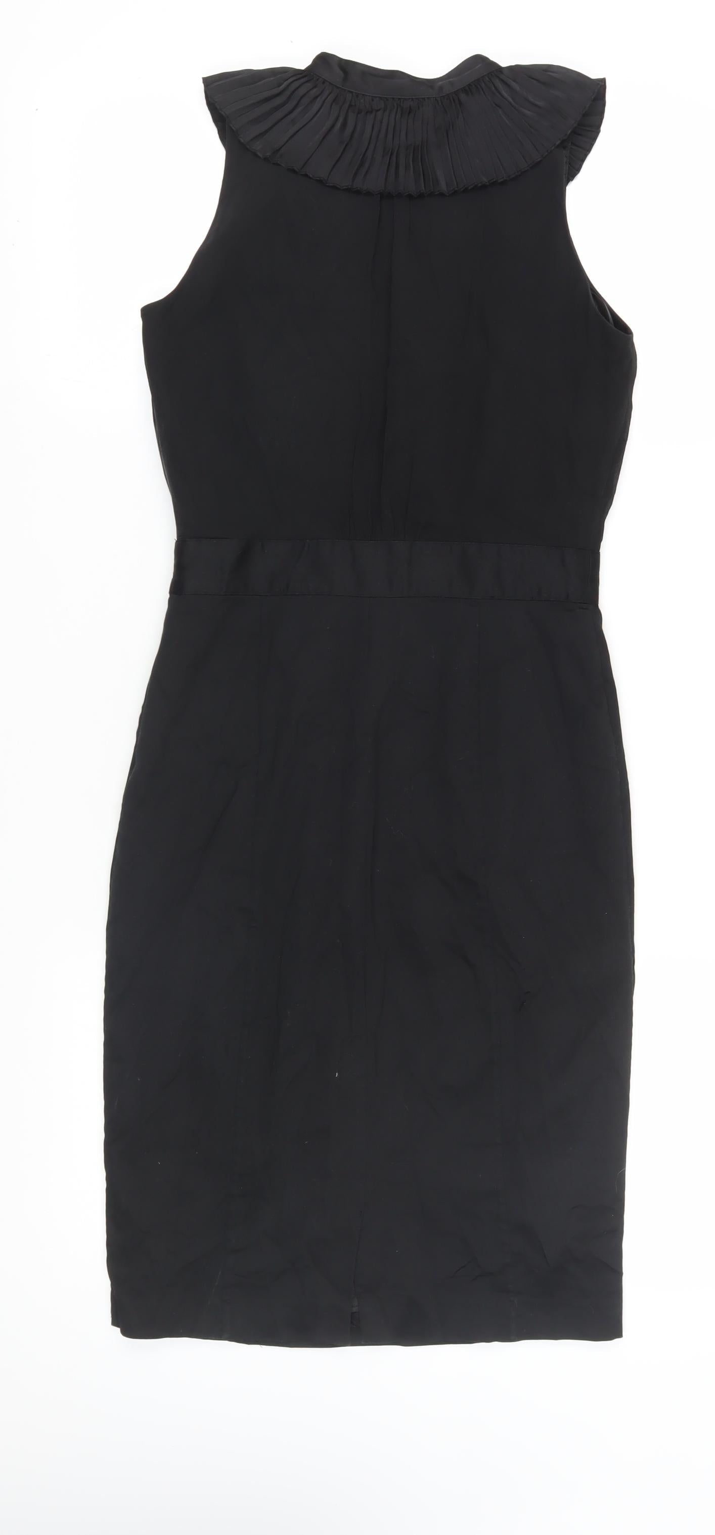 Warehouse Women's Black Sleeveless Ruffle Dress Size 10