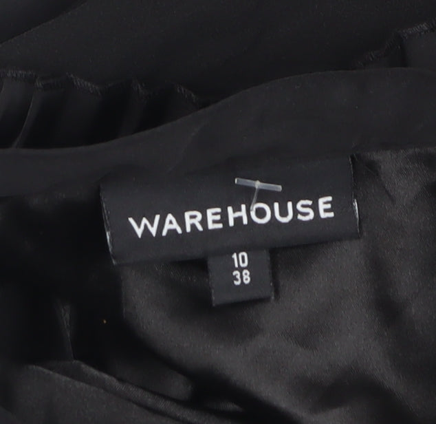 Warehouse Women's Black Sleeveless Ruffle Dress Size 10
