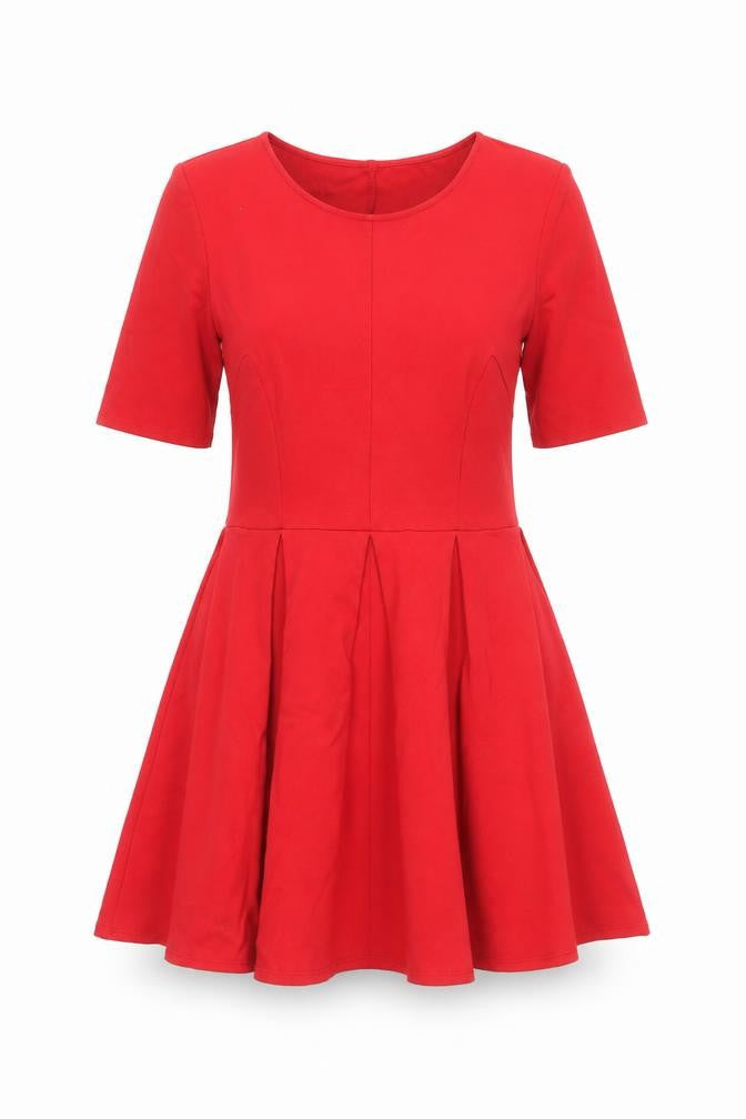 Warehouse Women Red Fit & Flare Short Dress