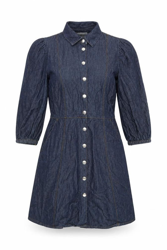 Warehouse Women's Blue Denim Shirt Dress, Size 8
