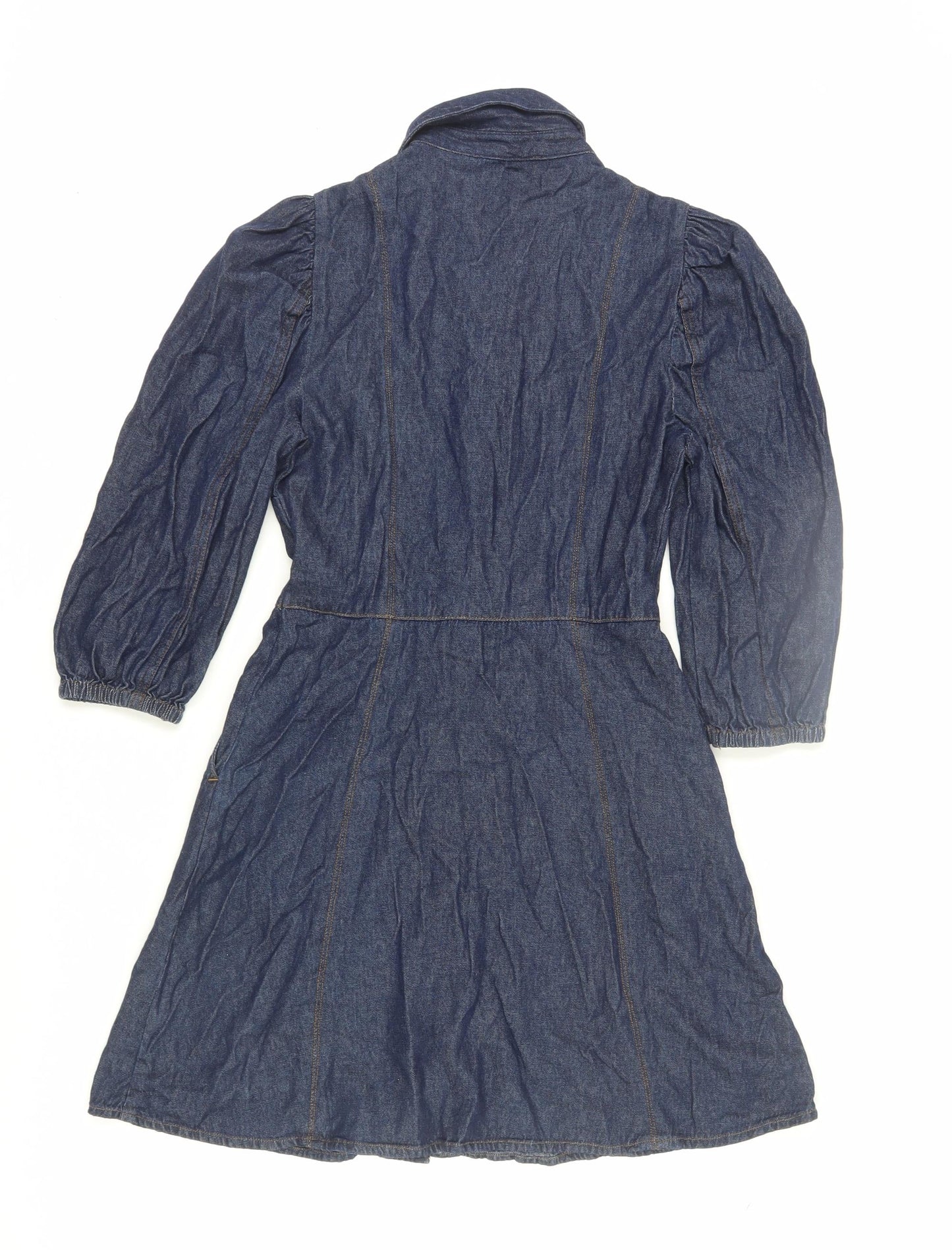 Warehouse Women's Blue Denim Shirt Dress, Size 8