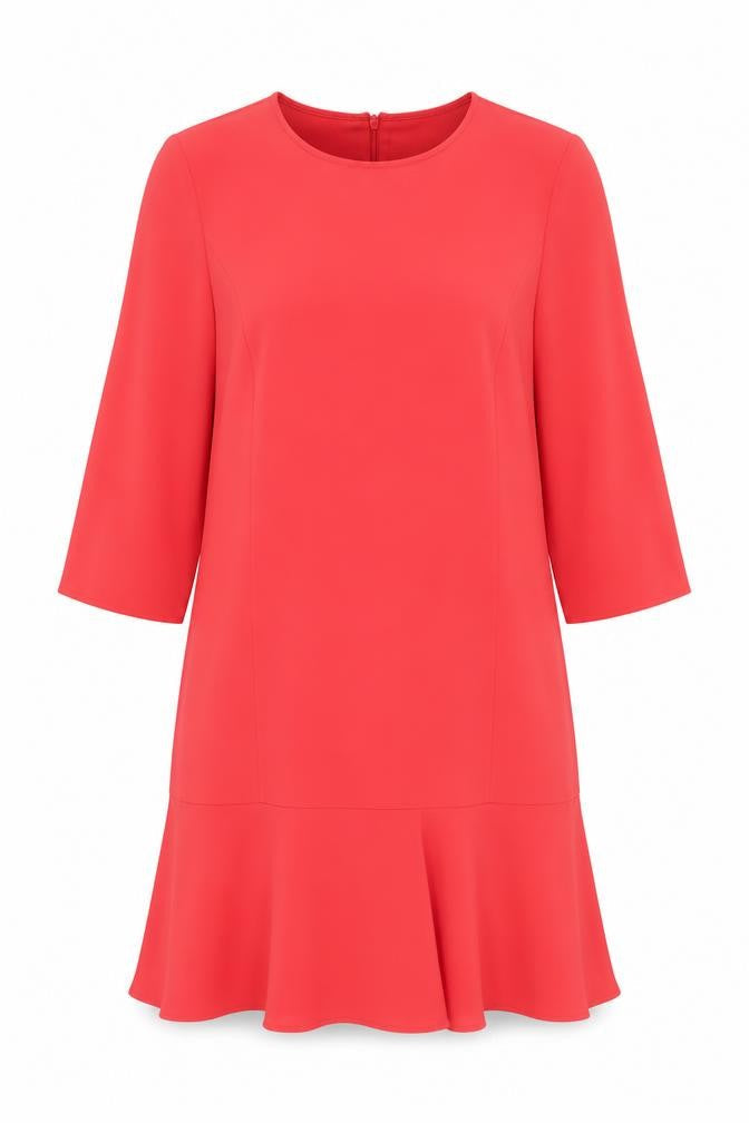 Oasis Women's Red Shift Dress, Size 10, 3/4 Sleeve