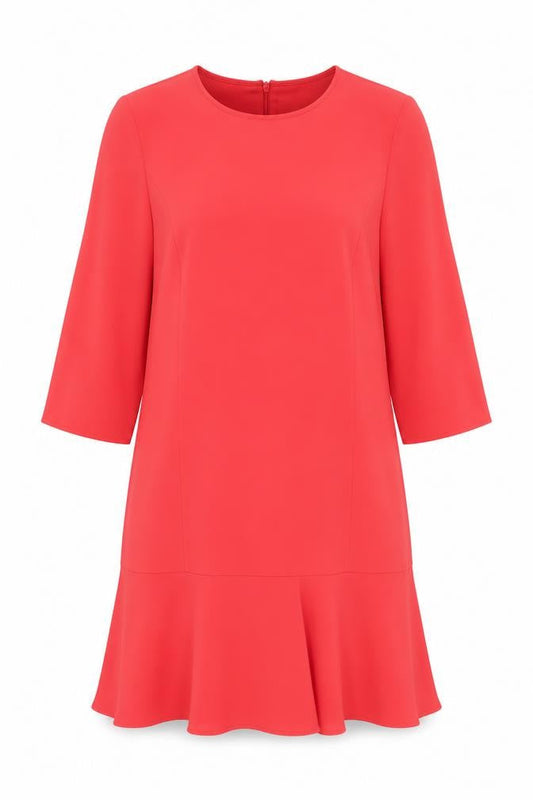 Oasis Women's Red Shift Dress, Size 10, 3/4 Sleeve