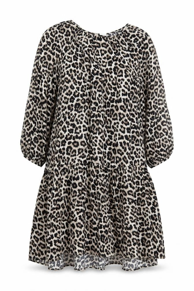 Animal Print Shift Dress - M - Women's Casual Style
