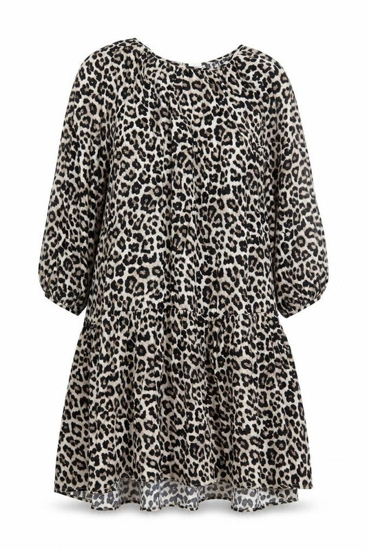 Animal Print Shift Dress - M - Women's Casual Style