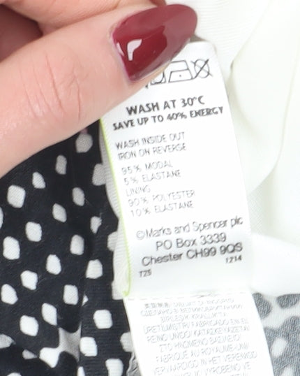 Marks and Spencer Women's Black T-Shirt Dress Size 10