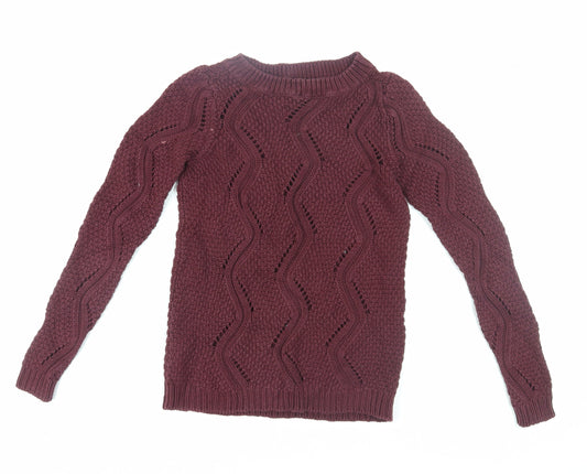Vero Moda Women's Red Pullover Jumper, S, Crew Neck, Knit